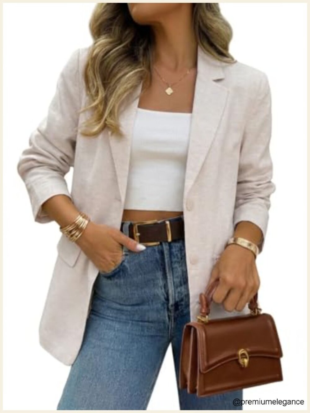 Long Sleeve Linen Blazer Casual Lightweight Spring Summer Jacket - Picture 1 of 4
